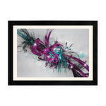 MD Art Collections Contemporary Abstract Wall Art – Pick Your Design: Marble Grain, Silent Flow, Electric Harmony, Brushstroke, Coastal Swirl, Interlocking Rings, Metallic Circles, Neon Energy, A4/A3 with Black or Mahogany Wood PVC Frame