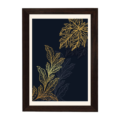 MD Art Collections – Modern Luxury Gold Wall Art | Gold Geometric, Black Gold, Gold Leaf & Elegant Flower Designs – A3/A4 with Black or Mahogany Wood Frame