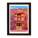 MD Art Collections - New Seven Wonders of the World Wall Art Collection – Great Wall, Petra, Machu Picchu, Chichén Itzá, Colosseum & Taj Mahal | A4/A3 with Black or Mahogany Wood PVC Frame