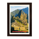MD Art Collections - New Seven Wonders of the World Wall Art Collection – Great Wall, Petra, Machu Picchu, Chichén Itzá, Colosseum & Taj Mahal | A4/A3 with Black or Mahogany Wood PVC Frame