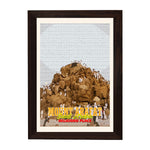 MD Art Collections | Religious Places of Saudi Arabia Wall Art – Mecca, The Grand Mosque, Mount Arafat, Jabal al-Nour, Medina & Diriyah | A4/A3 with Black or Mahogany Wood PVC Frame