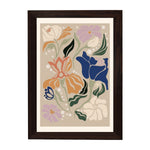 MD Art Collections | Minimalist Abstract Wall Art – Sage Green, Watercolor Green, Beige Flower, Wildflower & Green | A4/A3 Black or Mahogany Wood PVC Frame