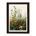 MD Art Collections | Minimalist Abstract Wall Art – Sage Green, Watercolor Green, Beige Flower, Wildflower & Green | A4/A3 Black or Mahogany Wood PVC Frame