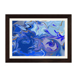 MD Art Collections Contemporary Abstract Wall Art – Pick Your Design: Marble Grain, Silent Flow, Electric Harmony, Brushstroke, Coastal Swirl, Interlocking Rings, Metallic Circles, Neon Energy, A4/A3 with Black or Mahogany Wood PVC Frame