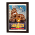 MD Art Collections - New Seven Wonders of the World Wall Art Collection – Great Wall, Petra, Machu Picchu, Chichén Itzá, Colosseum & Taj Mahal | A4/A3 with Black or Mahogany Wood PVC Frame