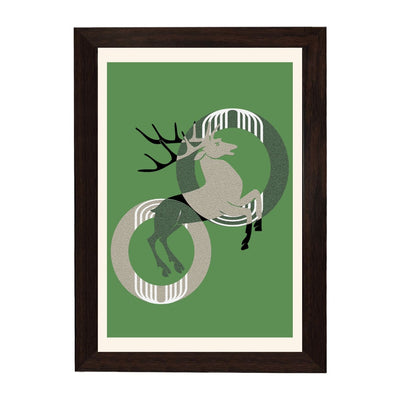 MD Art Collections | Minimalist Abstract Wall Art – Sage Green, Watercolor Green, Beige Flower, Wildflower & Green | A4/A3 Black or Mahogany Wood PVC Frame