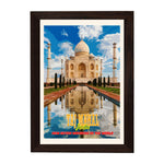 MD Art Collections - New Seven Wonders of the World Wall Art Collection – Great Wall, Petra, Machu Picchu, Chichén Itzá, Colosseum & Taj Mahal | A4/A3 with Black or Mahogany Wood PVC Frame