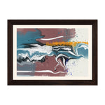 MD Art Collections Contemporary Abstract Wall Art – Pick Your Design: Marble Grain, Silent Flow, Electric Harmony, Brushstroke, Coastal Swirl, Interlocking Rings, Metallic Circles, Neon Energy, A4/A3 with Black or Mahogany Wood PVC Frame