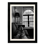 MD Art Collections - Monochrome Aesthetic Wall Art A4/A3 PVC Black/Mahogany Wood Frame