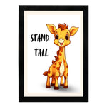 MD Art Collections - Forest & Safari Animals Wall Art A4/A3 PVC Black/Mahogany Wood Frame