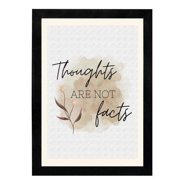 MD Art Collections - Boho Mental Health Motivational Wall Art A4/A3 PVC Black/Mahogany Wood Frame