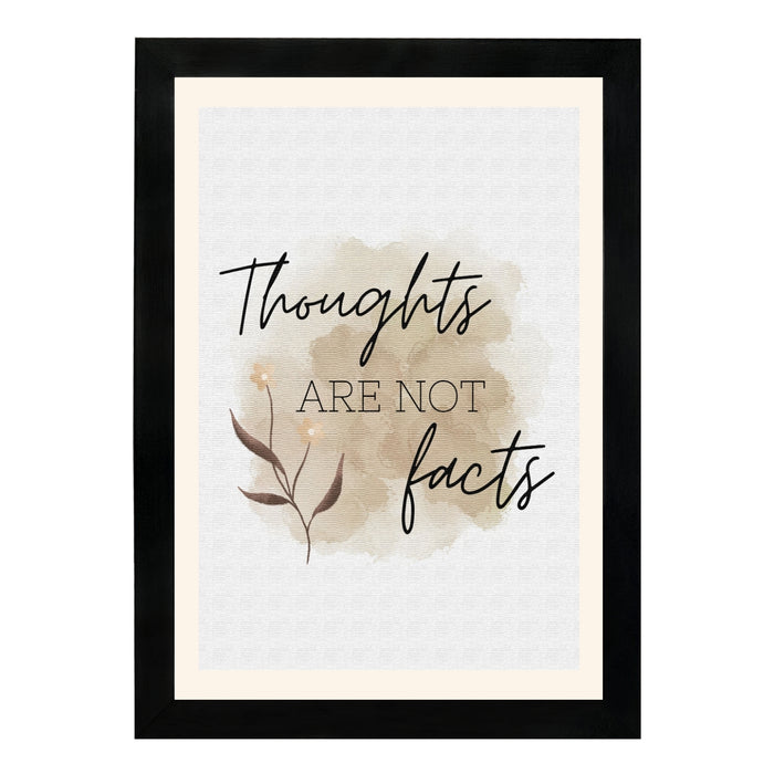 MD Art Collections - Boho Mental Health Motivational Wall Art A4/A3 PVC Black/Mahogany Wood Frame