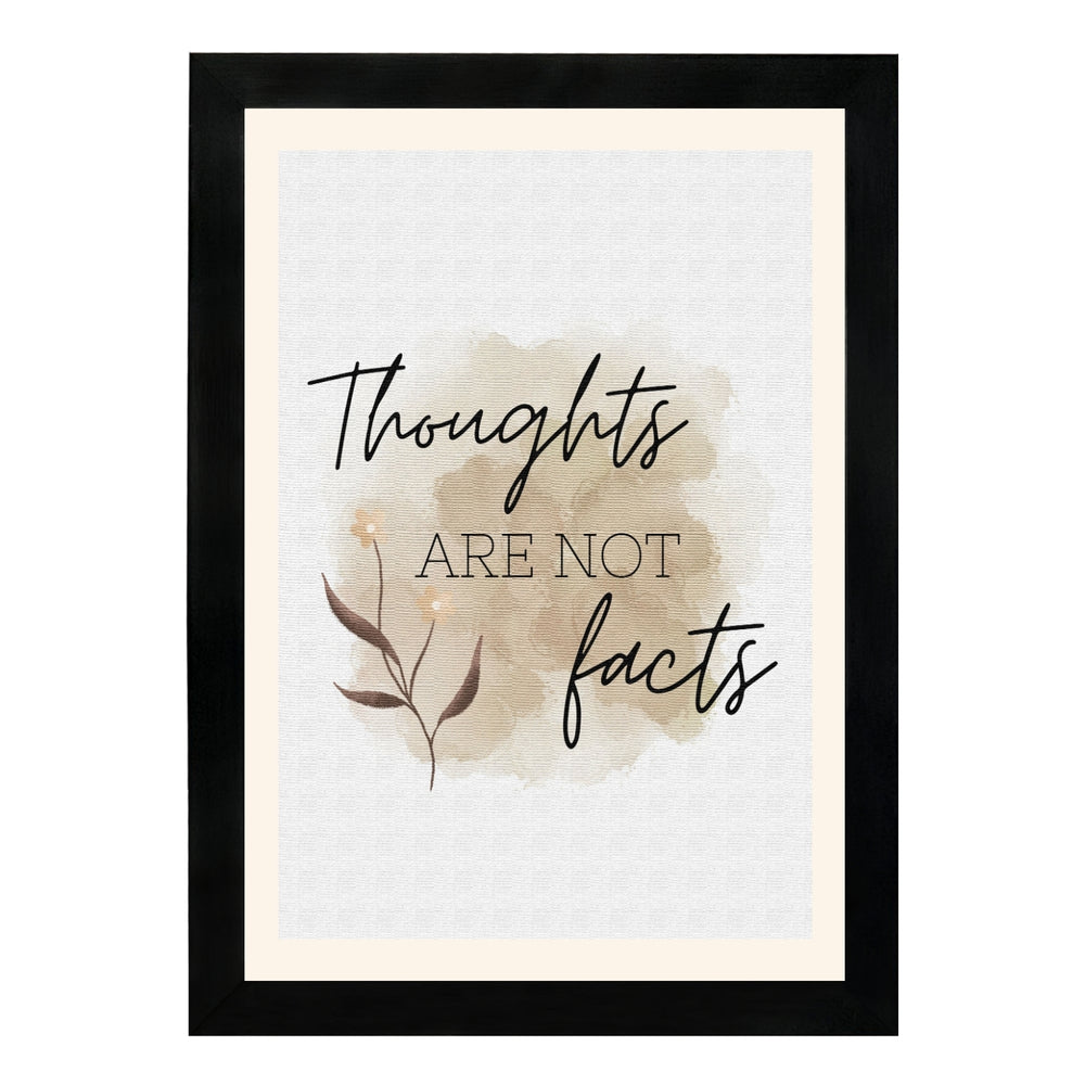 MD Art Collections - Boho Mental Health Motivational Wall Art A4/A3 PVC Black/Mahogany Wood Frame