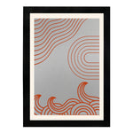 MD Art Collections - Neutral Abstract Wall Art A4/A3 PVC Black/Mahogany Wood Frame