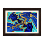 MD Art Collections Contemporary Abstract Wall Art – Pick Your Design: Marble Grain, Silent Flow, Electric Harmony, Brushstroke, Coastal Swirl, Interlocking Rings, Metallic Circles, Neon Energy, A4/A3 with Black or Mahogany Wood PVC Frame