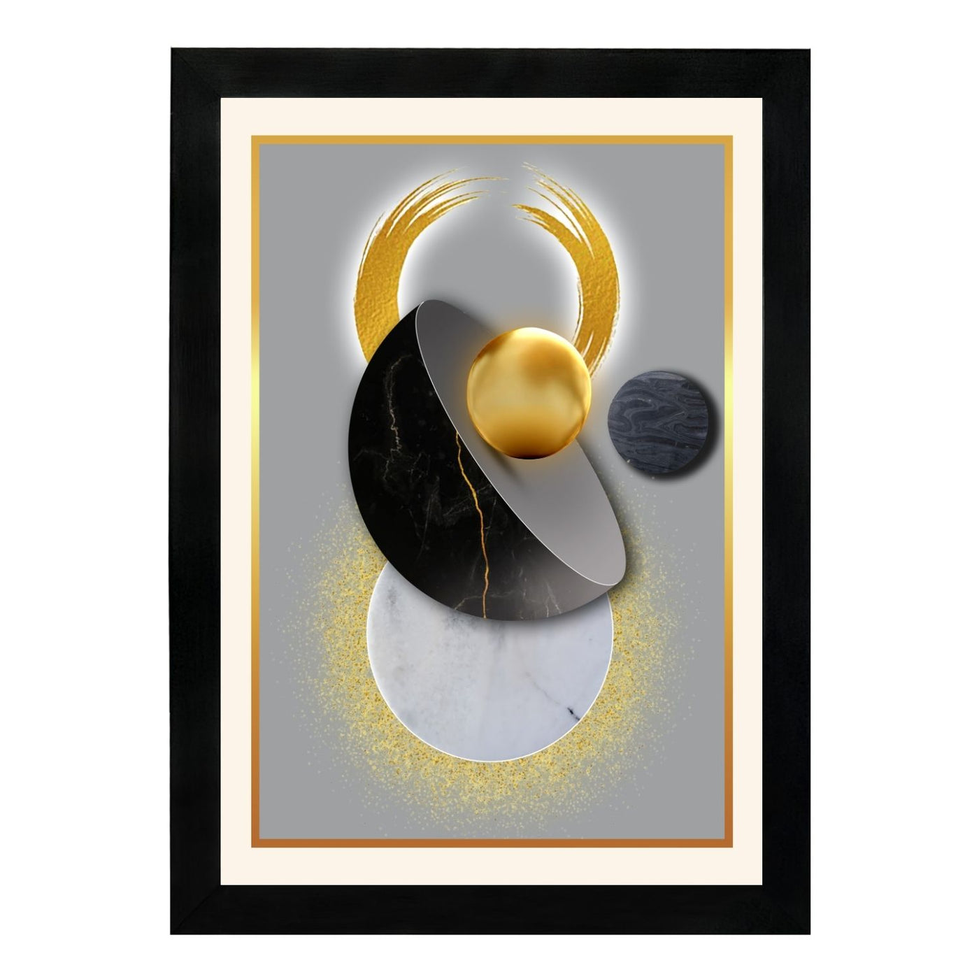 MD Art Collections – Modern Luxury Gold Wall Art | Gold Geometric, Black Gold, Gold Leaf & Elegant Flower Designs – A3/A4 with Black or Mahogany Wood Frame