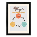 MD Art Collections - Mental Health Wall Art A4/3 PVC Black/Mahogany Wood Frame