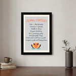MD Art Collections - Mental Health Wall Art A4/3 PVC Black/Mahogany Wood Frame