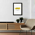 MD Art Collections - Motivational Quote Wall Art A4/A3 PVC Black/Mahogany Wood Frame