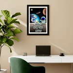 MD Art Collections - Outer Space Wall Art A4/A3 PVC Black/Mahogany Wood Frame