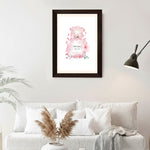 MD Art Collections - Chic Minimalist Fashion Wall A4/A3 PVC Black/Mahogany Wood Frame