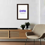 MD Art Collections - Motivational Quote Wall Art A4/A3 PVC Black/Mahogany Wood Frame