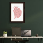 MD Art Collections - Neutral Abstract Wall Art A4/A3 PVC Black/Mahogany Wood Frame