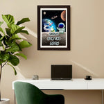 MD Art Collections - Outer Space Wall Art A4/A3 PVC Black/Mahogany Wood Frame