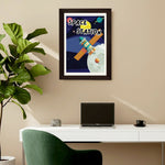 MD Art Collections - Outer Space Wall Art A4/A3 PVC Black/Mahogany Wood Frame
