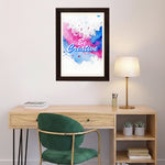 MD Art Collections - Inspirational Wall Art A4/A3 PVC Black/Mahogany Wood Frame