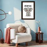 MD Art Collections - Forest & Safari Animals Wall Art A4/A3 PVC Black/Mahogany Wood Frame