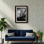 MD Art Collections - Monochrome Aesthetic Wall Art A4/A3 PVC Black/Mahogany Wood Frame