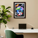 MD Art Collections - Outer Space Wall Art A4/A3 PVC Black/Mahogany Wood Frame