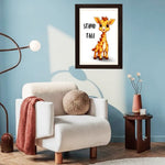 MD Art Collections - Forest & Safari Animals Wall Art A4/A3 PVC Black/Mahogany Wood Frame