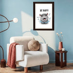 MD Art Collections - Forest & Safari Animals Wall Art A4/A3 PVC Black/Mahogany Wood Frame