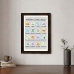 MD Art Collections - Mental Health Wall Art A4/3 PVC Black/Mahogany Wood Frame