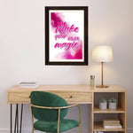 MD Art Collections - Inspirational Wall Art A4/A3 PVC Black/Mahogany Wood Frame