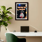 MD Art Collections - Outer Space Wall Art A4/A3 PVC Black/Mahogany Wood Frame