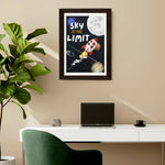 MD Art Collections - Outer Space Wall Art A4/A3 PVC Black/Mahogany Wood Frame
