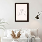 MD Art Collections - Chic Minimalist Fashion Wall A4/A3 PVC Black/Mahogany Wood Frame