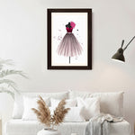 MD Art Collections - Chic Minimalist Fashion Wall A4/A3 PVC Black/Mahogany Wood Frame