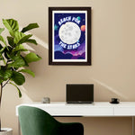 MD Art Collections - Outer Space Wall Art A4/A3 PVC Black/Mahogany Wood Frame