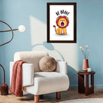 MD Art Collections - Forest & Safari Animals Wall Art A4/A3 PVC Black/Mahogany Wood Frame