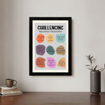 MD Art Collections - Mental Health Wall Art A4/3 PVC Black/Mahogany Wood Frame