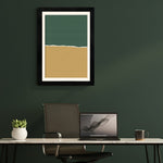 MD Art Collections - Neutral Abstract Wall Art A4/A3 PVC Black/Mahogany Wood Frame