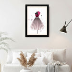 MD Art Collections - Chic Minimalist Fashion Wall A4/A3 PVC Black/Mahogany Wood Frame