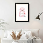 MD Art Collections - Chic Minimalist Fashion Wall A4/A3 PVC Black/Mahogany Wood Frame