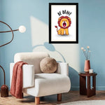 MD Art Collections - Forest & Safari Animals Wall Art A4/A3 PVC Black/Mahogany Wood Frame