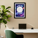 MD Art Collections - Outer Space Wall Art A4/A3 PVC Black/Mahogany Wood Frame