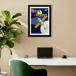 MD Art Collections - Outer Space Wall Art A4/A3 PVC Black/Mahogany Wood Frame